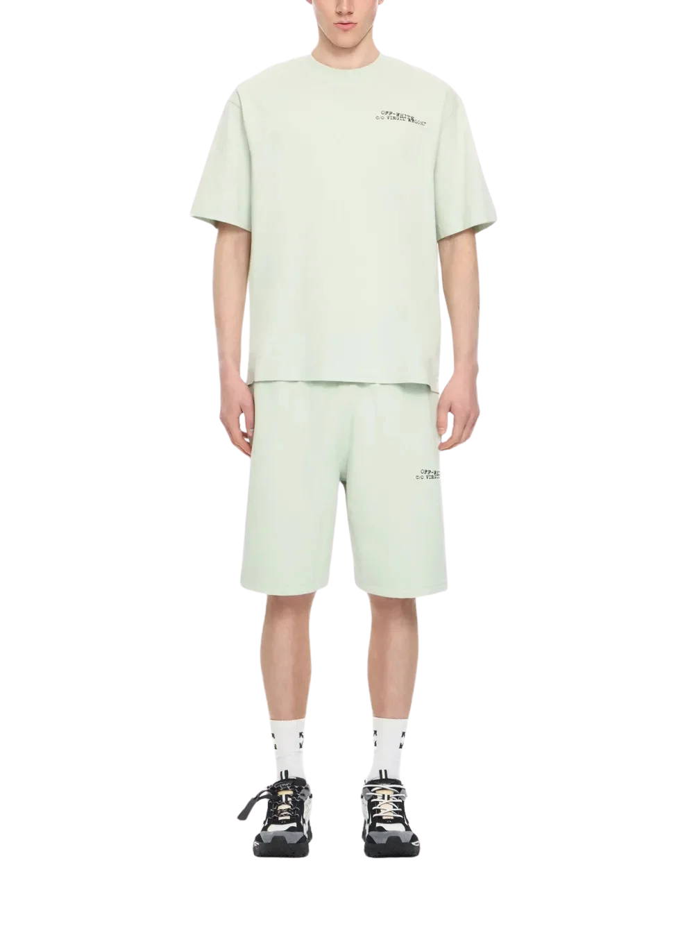 Off White - Arrow Skate Green Sweatshorts