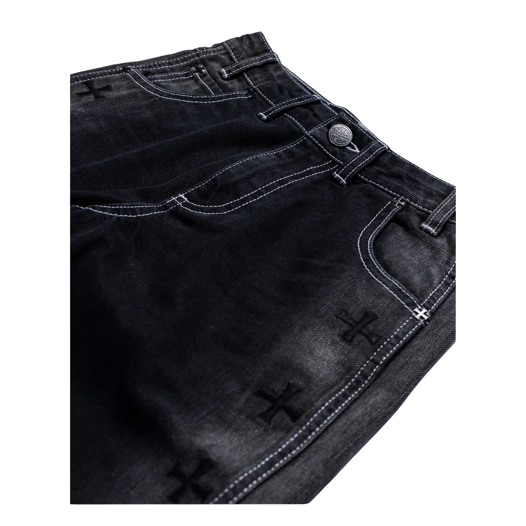 LVGN - Black Fade Cross Denim