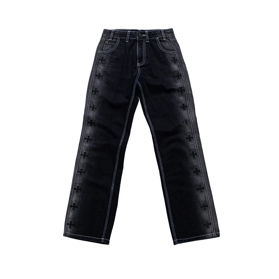 LVGN - Black Fade Cross Denim