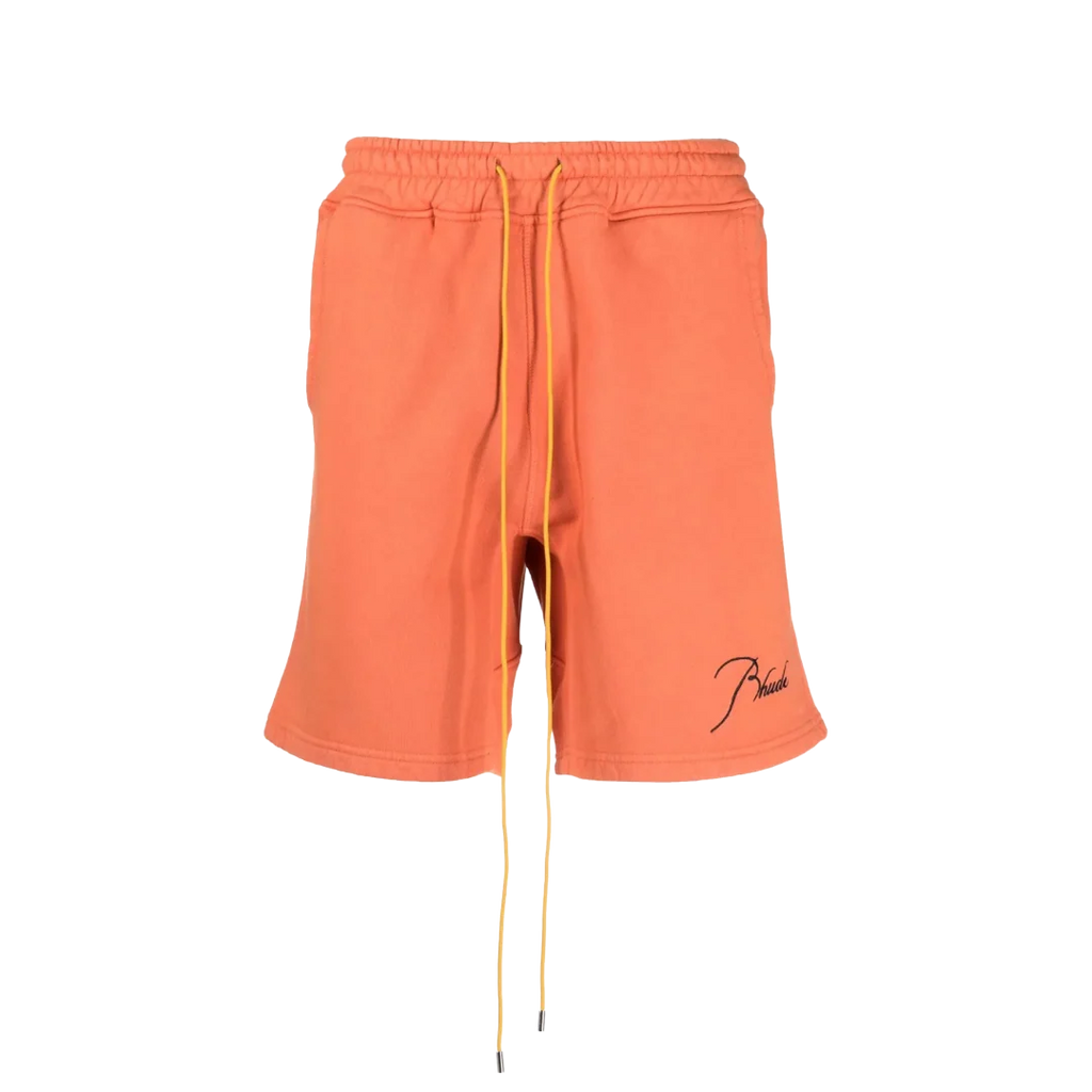 Rhude - Orange Embroidered Logo Sweatshort