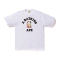 Bape Check College Tee White/Beige