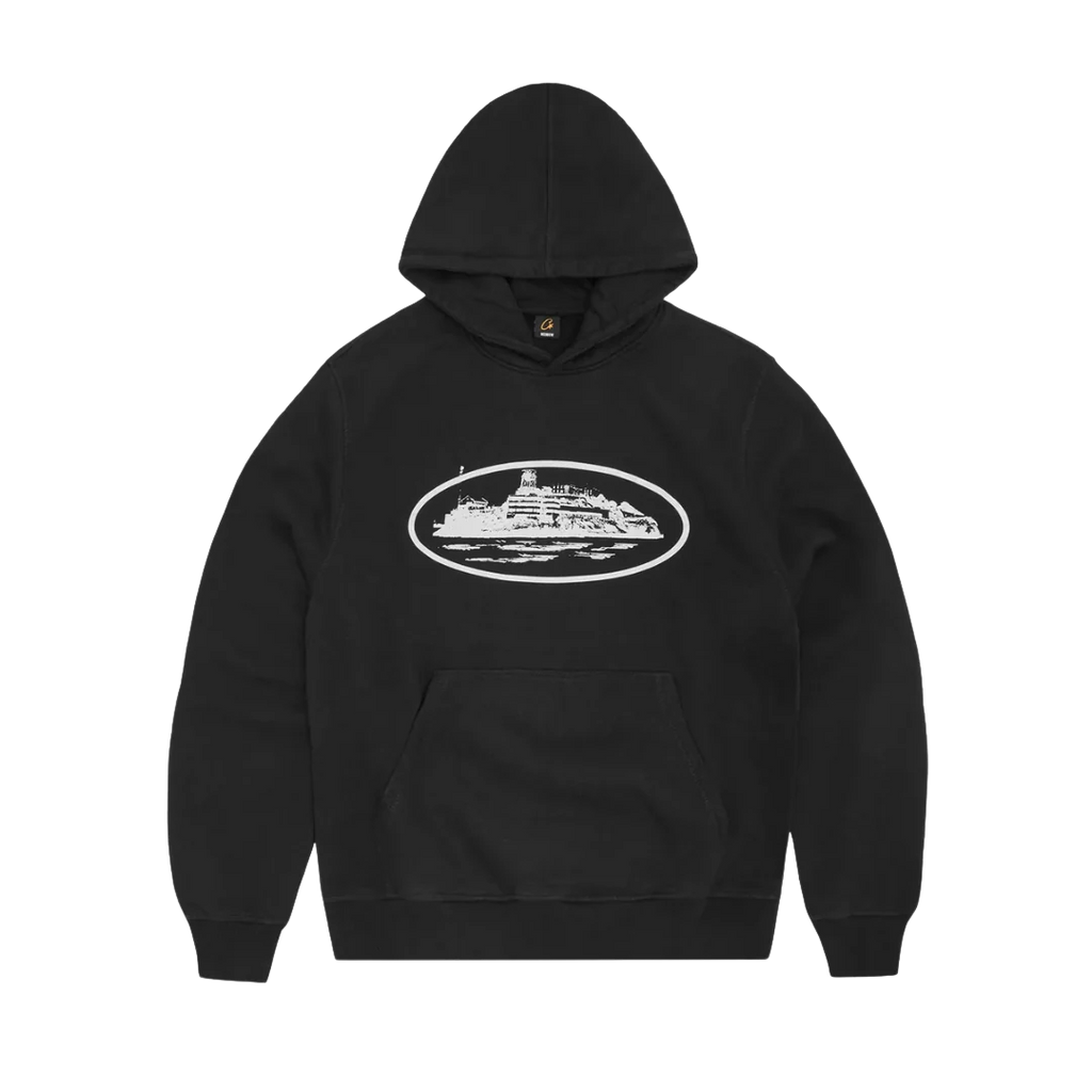 Corteiz Alcatraz Hoodie Black & White