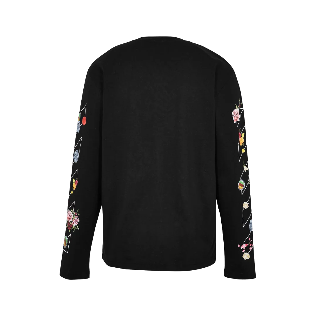 Off White - Fresco Diag Skate L/S Tee Black