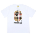 Bape A Bathing Ape Check by Bathing Tee White/Beige