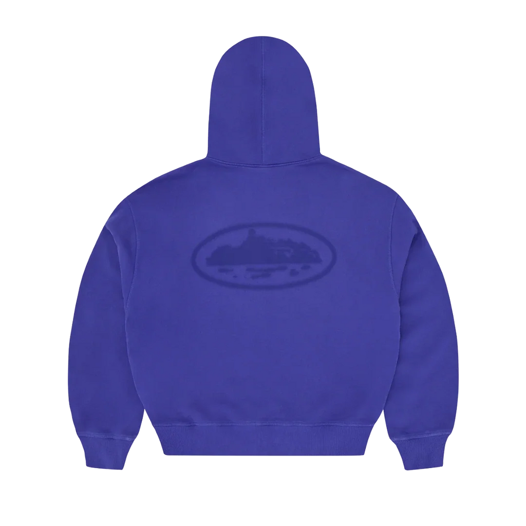 Corteiz Island Knockout Zip Hoodie Indigo Blue