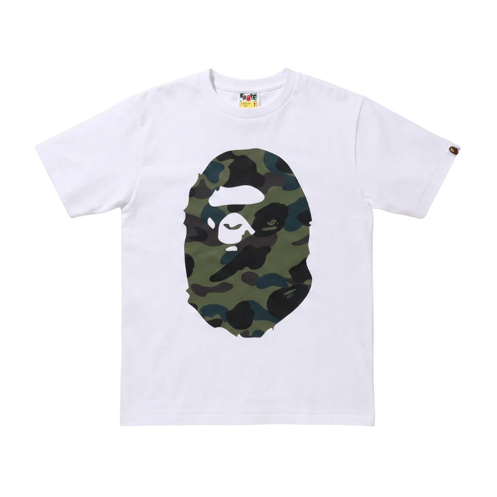 Bape Color Camo Big Ape Head Tee White/Green