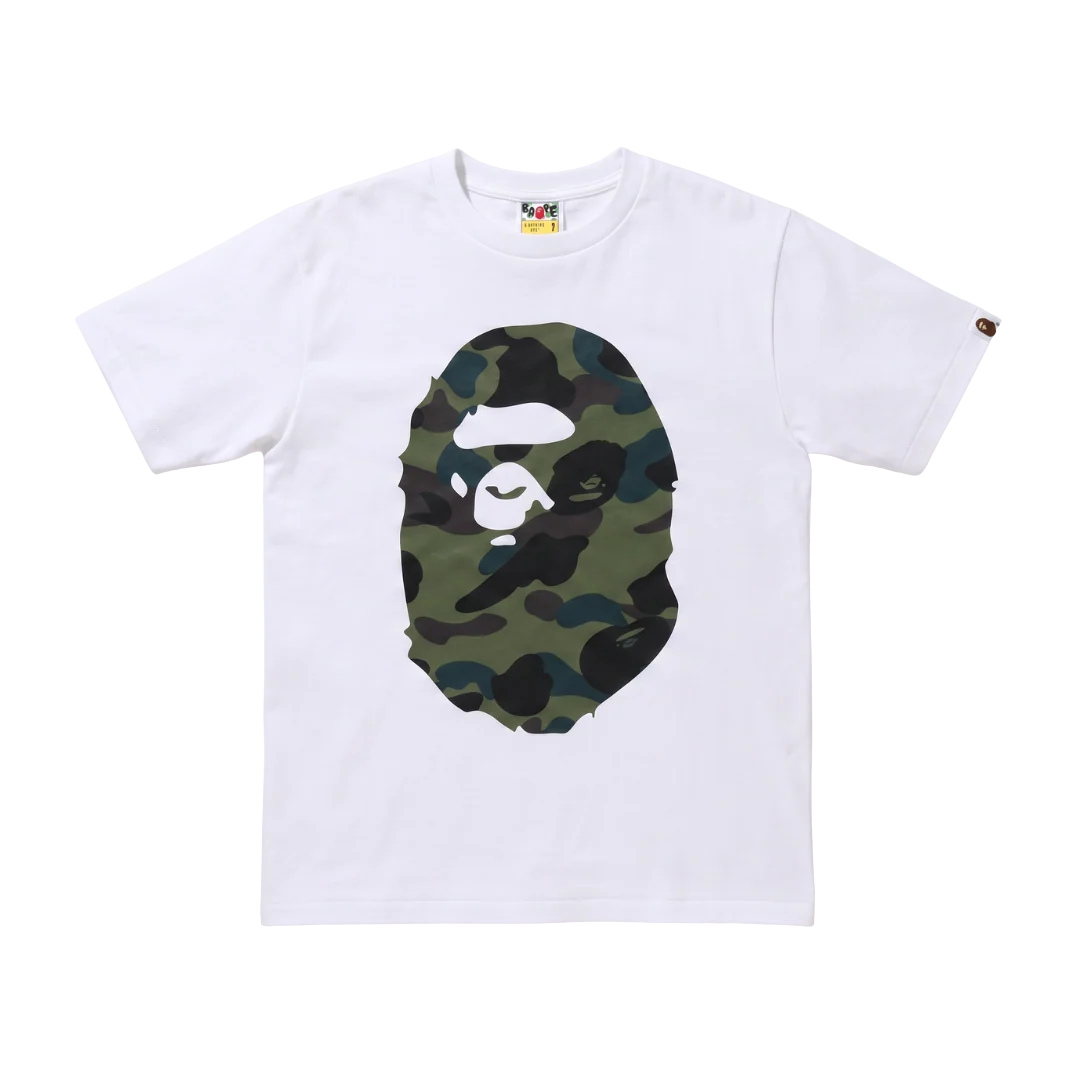 Bape Color Camo Big Ape Head Tee White/Green