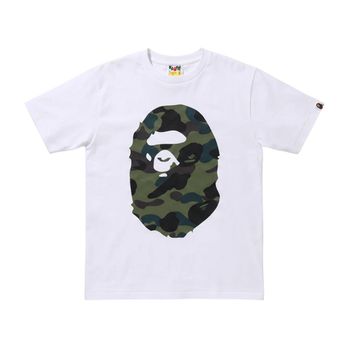 Bape Color Camo Big Ape Head Tee White/Green