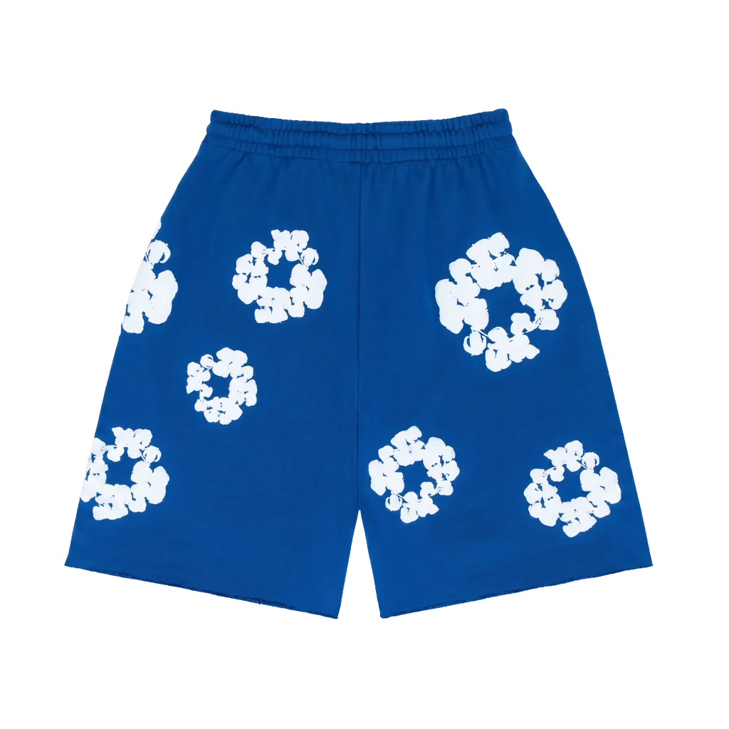 Denim Tears The Cotton Wreath Shorts Royal Blue