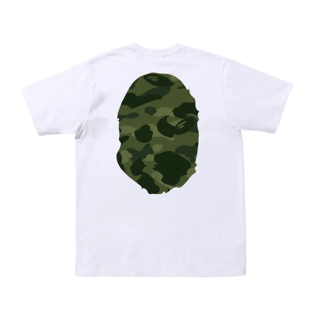 Bape Color Camo Big Ape Head Tee White/Green