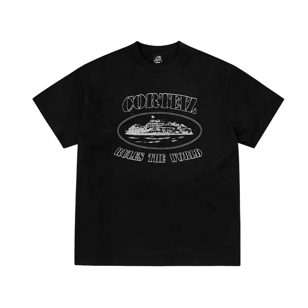 Corteiz Reflective Alcatraz Tee Triple Black