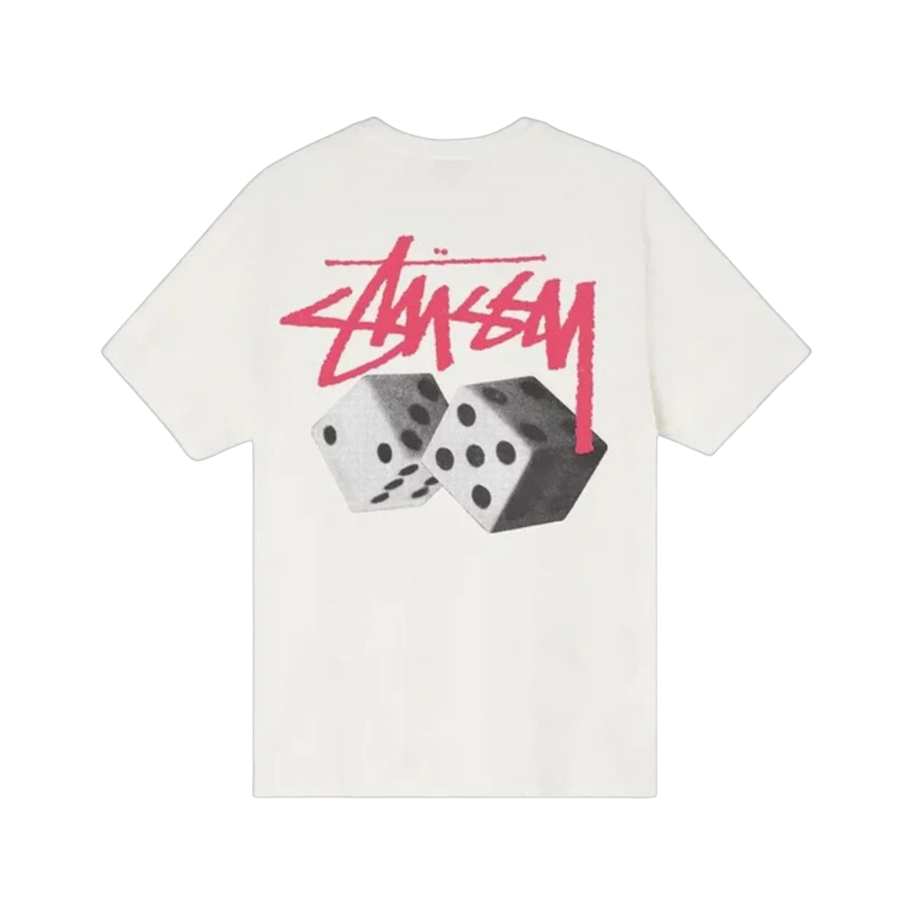 Stussy - Roll The Dice Pig Dyed T-Shirt White