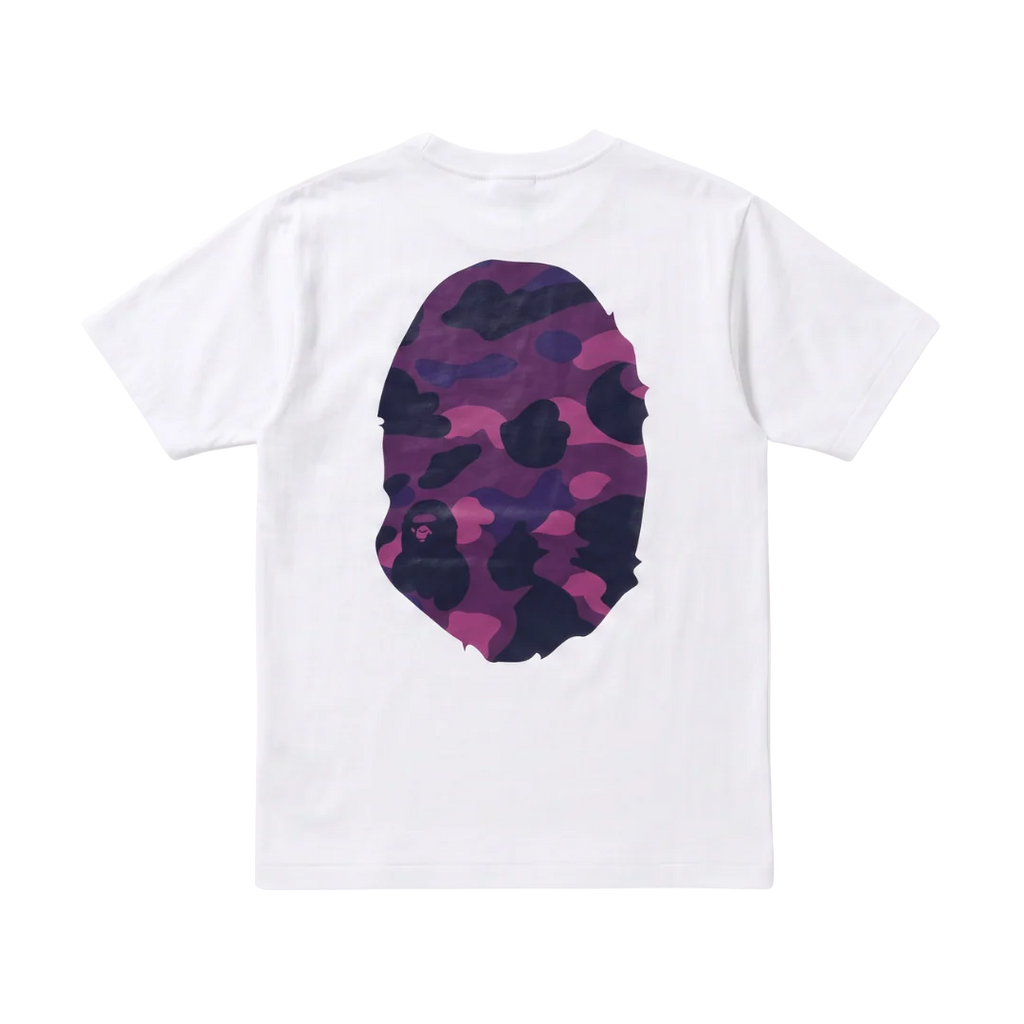 Bape Color Camo Big Ape Head Tee White/Purple