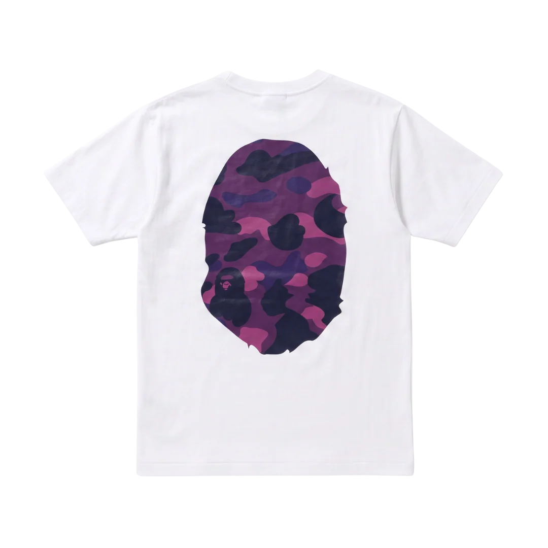 Bape Color Camo Big Ape Head Tee White/Purple