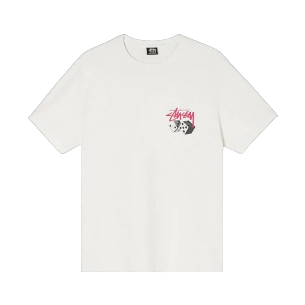Stussy - Roll The Dice Pig Dyed T-Shirt White