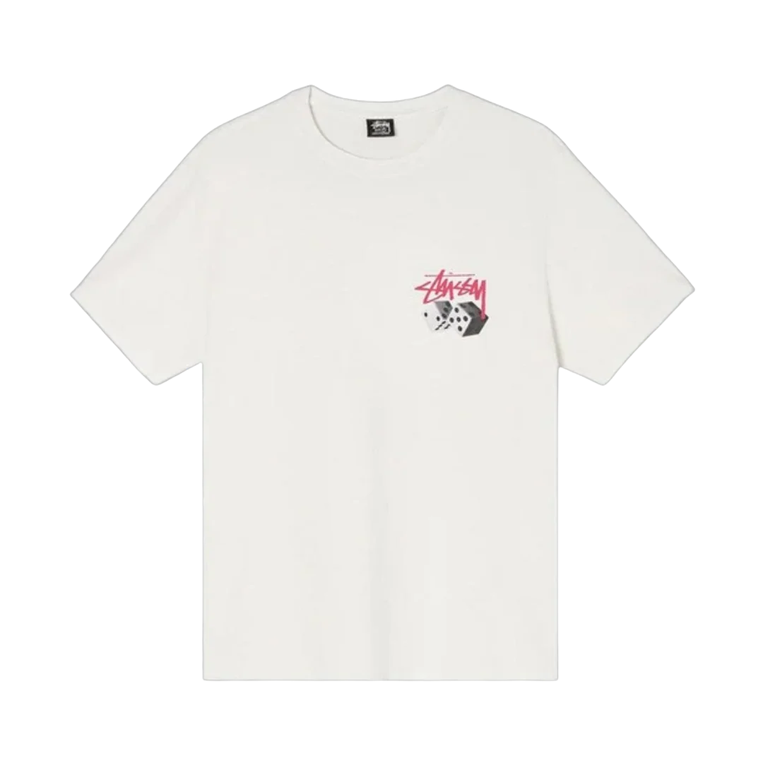 Stussy - Roll The Dice Pig Dyed T-Shirt White