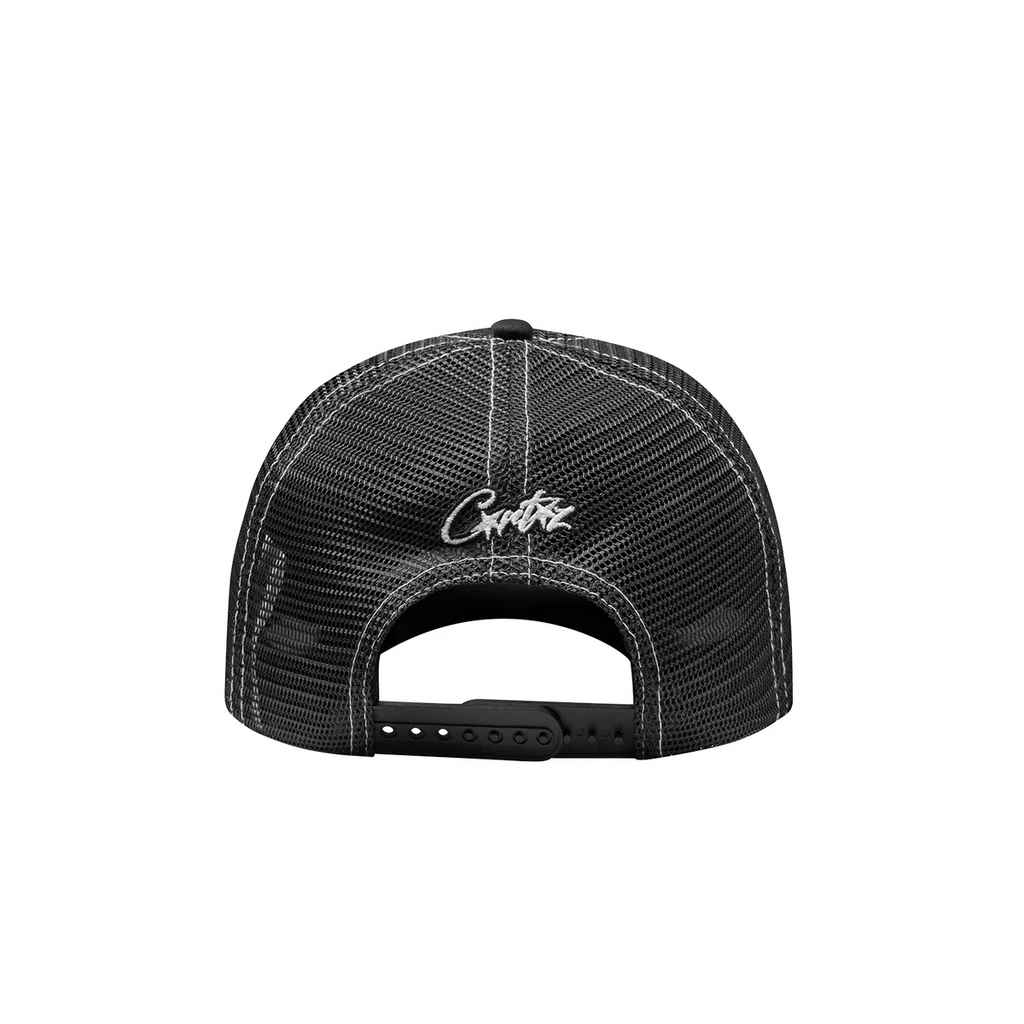 Corteiz Og Island Outline Trucker Hat Black