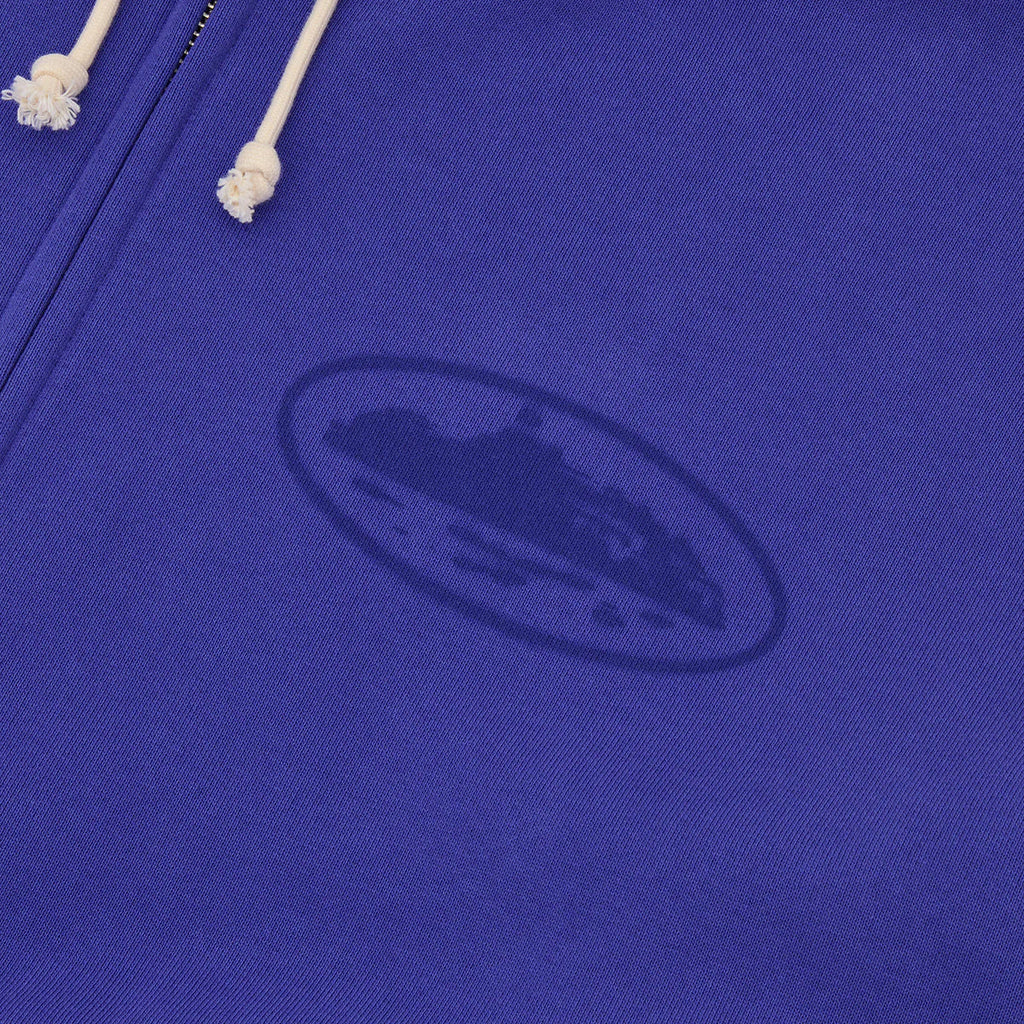 Corteiz Island Knockout Zip Hoodie Indigo Blue