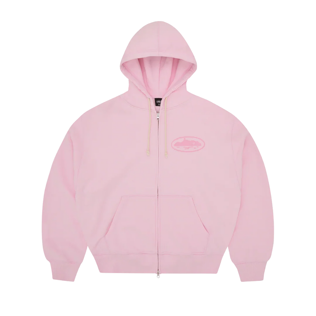 Corteiz Island Knockout Zip Hoodie Pink
