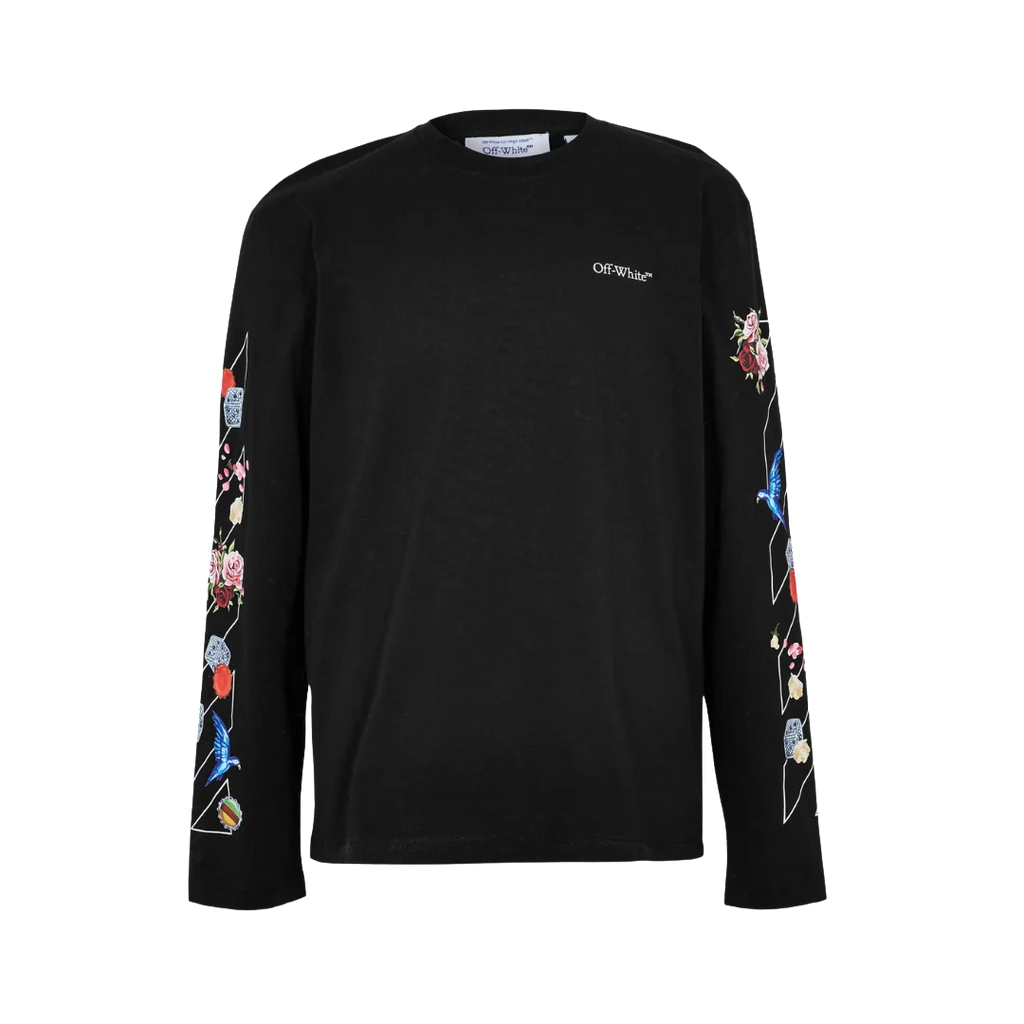 Off White - Fresco Diag Skate L/S Tee Black