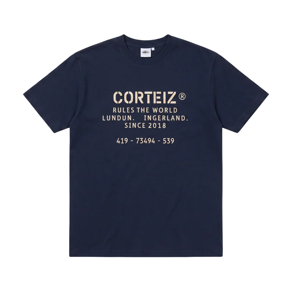 Corteiz Og Stencill Tee Navy