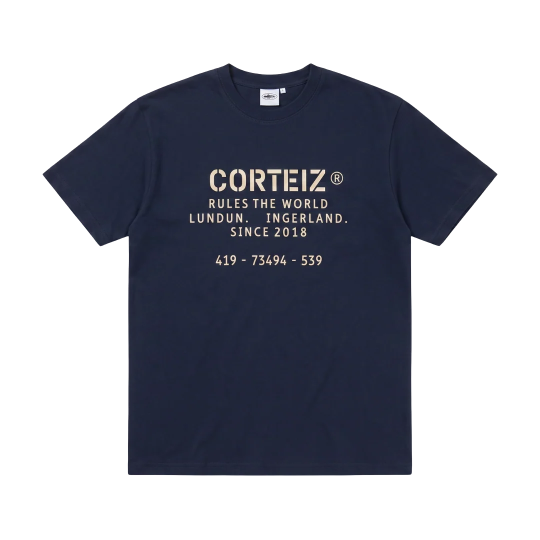 Corteiz Og Stencill Tee Navy