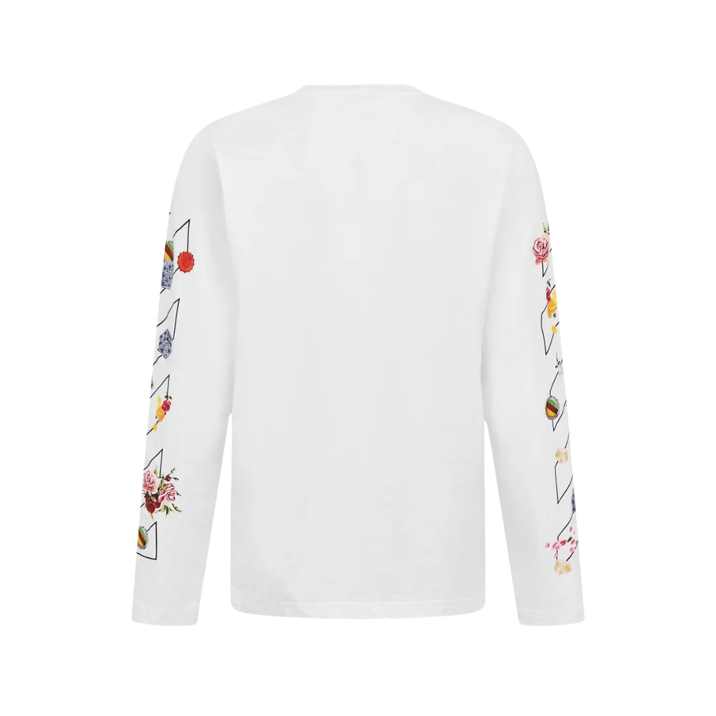 Off White - Fresco Diag Skate L/S Tee White