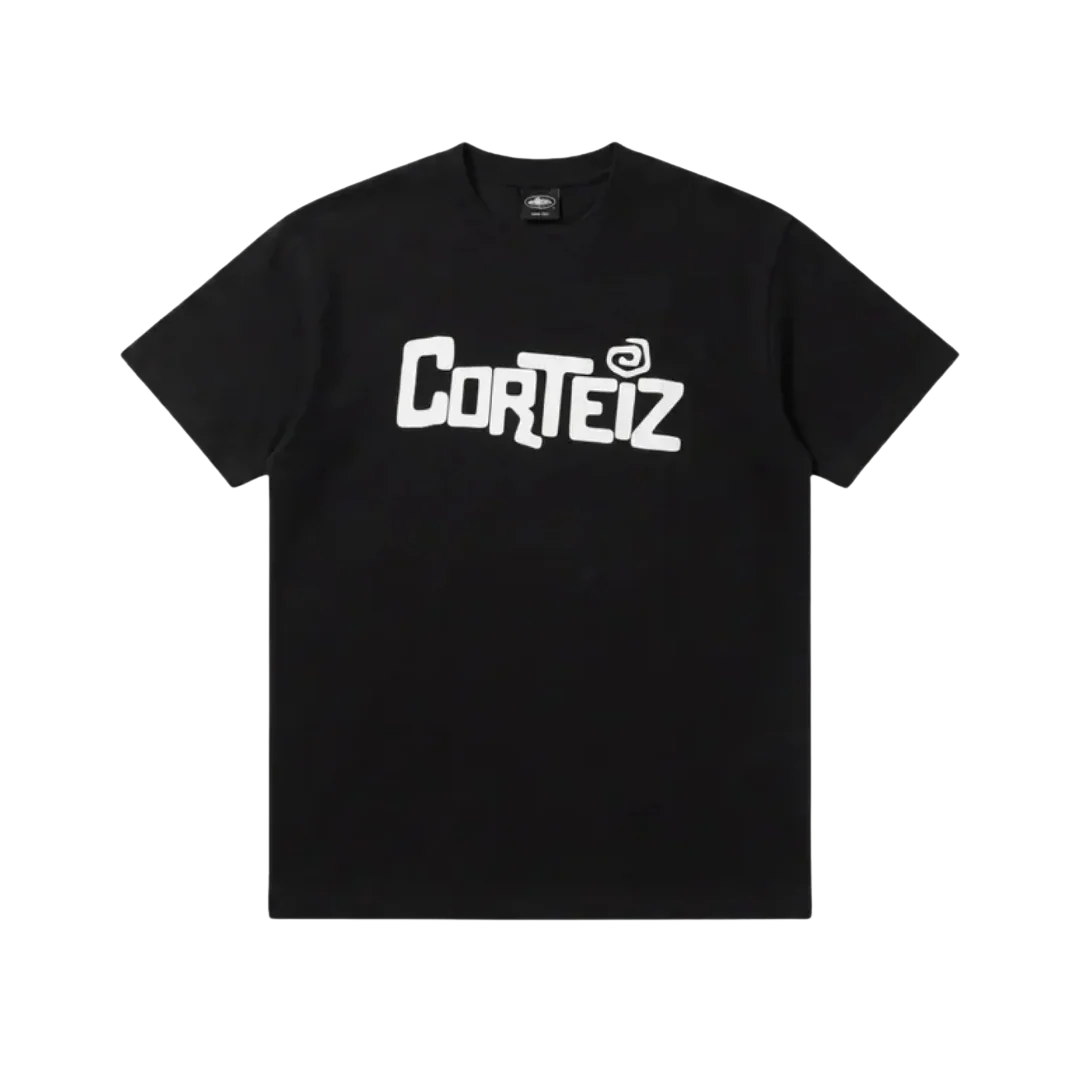 Corteiz Cartoon Logo Tee Black