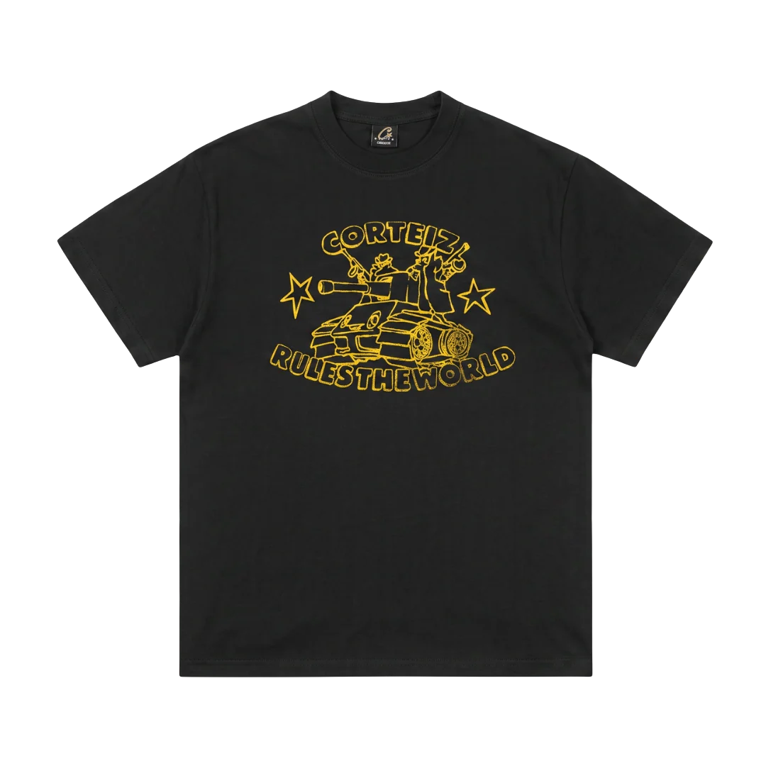 Corteiz Rules The World Tank Tee Black