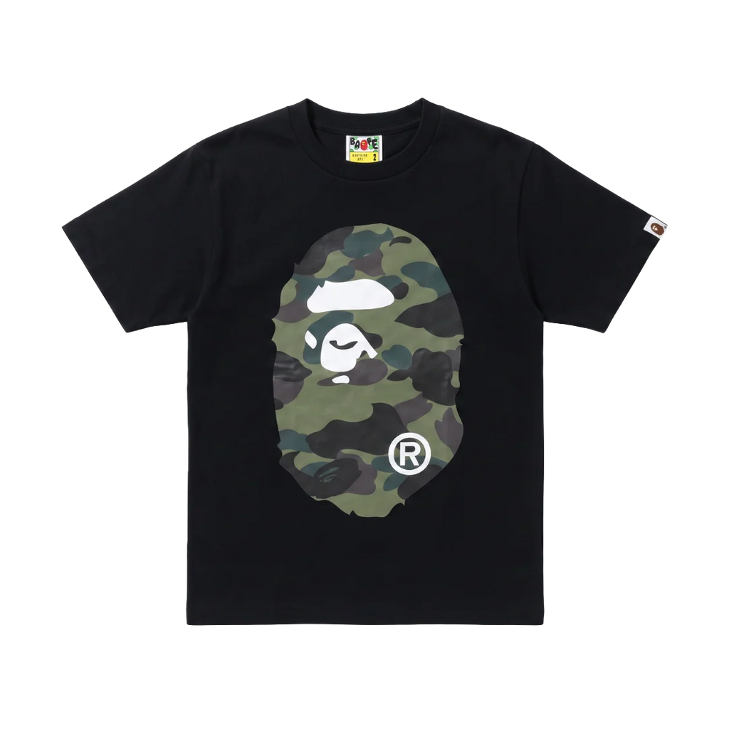 BAPE ABC Camo Big Ape Head Tee Black/Green