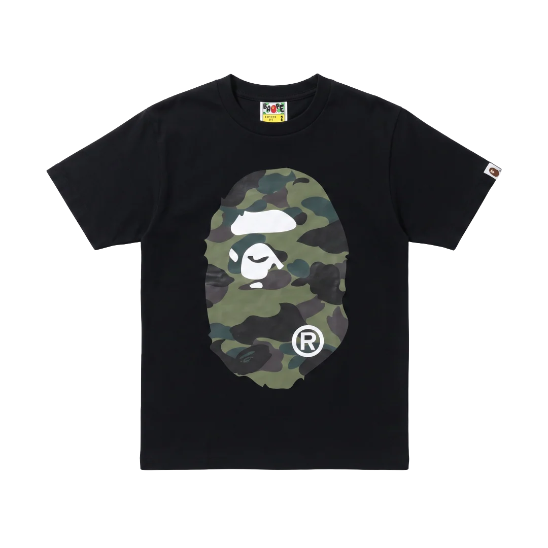 BAPE ABC Camo Big Ape Head Tee Black/Green