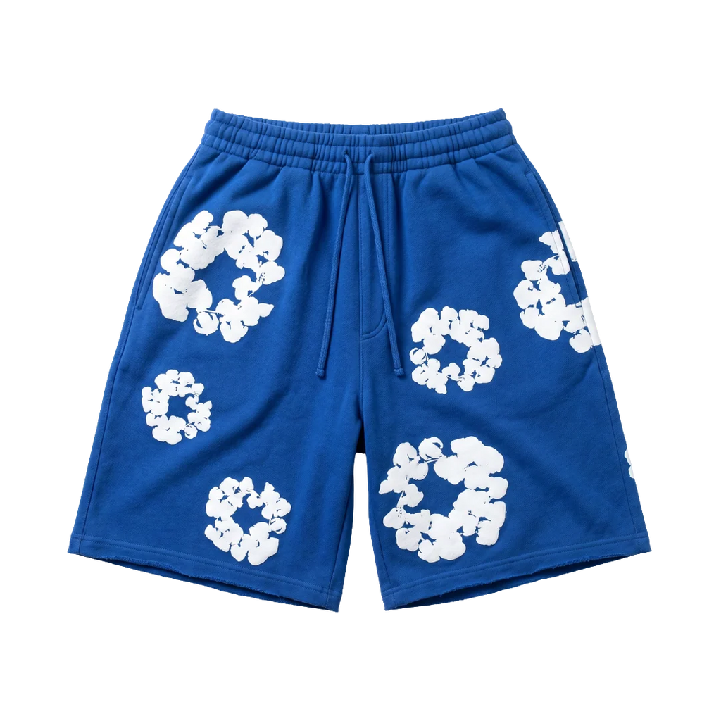 Denim Tears The Cotton Wreath Shorts Royal Blue